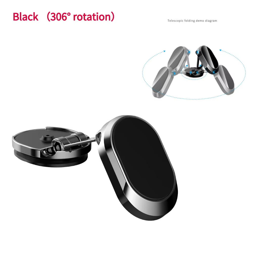 Magnetic Car Phone Holder 360 Rotate Foldable Magnet Mobile Phone Stand Cell GPS Support for Iphone 14 13 Xiaomi Mi Samsung LG