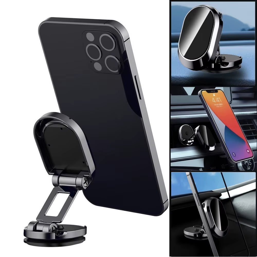 Magnetic Car Phone Holder 360 Rotate Foldable Magnet Mobile Phone Stand Cell GPS Support for Iphone 14 13 Xiaomi Mi Samsung LG